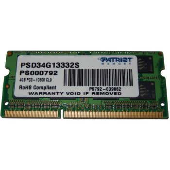 Patriot SODIMM DDR3 4GB 1333MHz CL9 PSD34G13332S