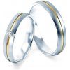 Prsteny Savicki Snubní prsteny dvoubarevné zlato kulaté SAVOBR267