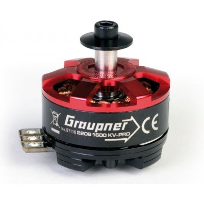 GRAUPNER ULTRA PRO 2206-1600 KV Brushless Motor CW/pravotočivý a levotočivý závit