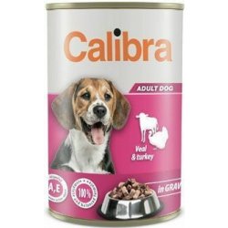 Calibra Dog Adult Veal & Turkey in gravy 1240 g