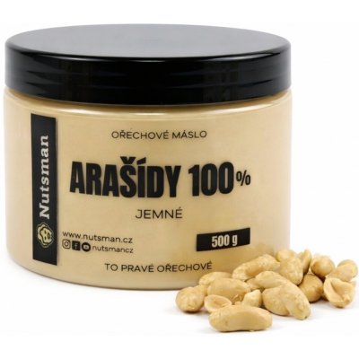 Nutsman Arašídové máslo jemné 100% 500 g – Hledejceny.cz