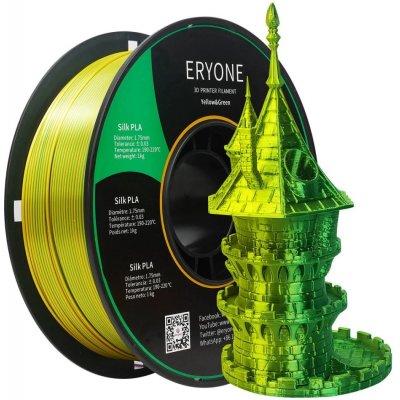 Eryone Dual-Color Silk PLA Yellow&Green 1,75mm, 1 kg – Zboží Živě
