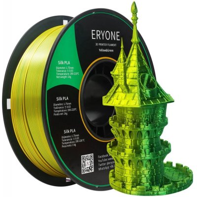 Eryone Dual-Color Silk PLA Yellow&Green 1.75mm, 1 kg