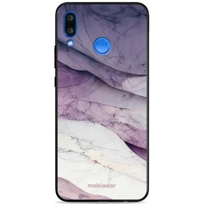 Pouzdro Mobiwear Glossy Huawei Nova 3 - G028G - Bílý a fialový mramor – Zboží Mobilmania