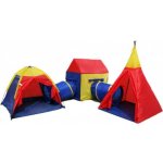 iPlay Stanový set 5v1 2 tunely vigvam domek – Zboží Dáma