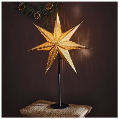 Markslöjd | Markslöjd 705795 - Vánoční dekorace GLITTER 1xE14/25W/230V 65 cm černá/zlatá | ML1186 – Hledejceny.cz