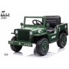 Mamido elektrický vojenský jeep 4x4 zelená