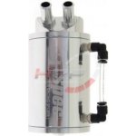 Oil catch tank D1 Spec - 2x vývod - objem 0,5l - stříbrný – Sleviste.cz
