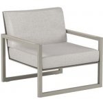 Royal Botania Nízké křeslo Ninix, 83x83x81 cm, rám broušená ocel, výplet Batyline white – Hledejceny.cz