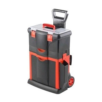 TOOD Plastový pojízdný kufr, tažná rukojeť 460x330x660mm s 1x zásuvkou
