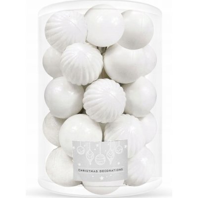 SPRINGOS Vánoční baňky bílé mix 6cm sada 20ks CA0142-XG – Hledejceny.cz