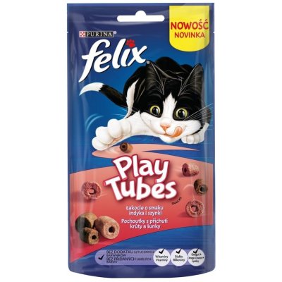 Felix Play Tubes s příchutí krůty a šunky 50 g – Zbozi.Blesk.cz