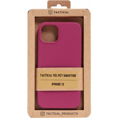 Pouzdro TACTICAL Velvet Smoothie Apple iPhone 13 - příjemné na dotek - silikonové - vínové