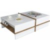Konferenční stolek Kalune Design Plus bílý / ořech