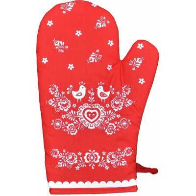 Frobyt Kuchyňská chňapka FOLK podklad červený 28 x 18cm – Zboží Dáma