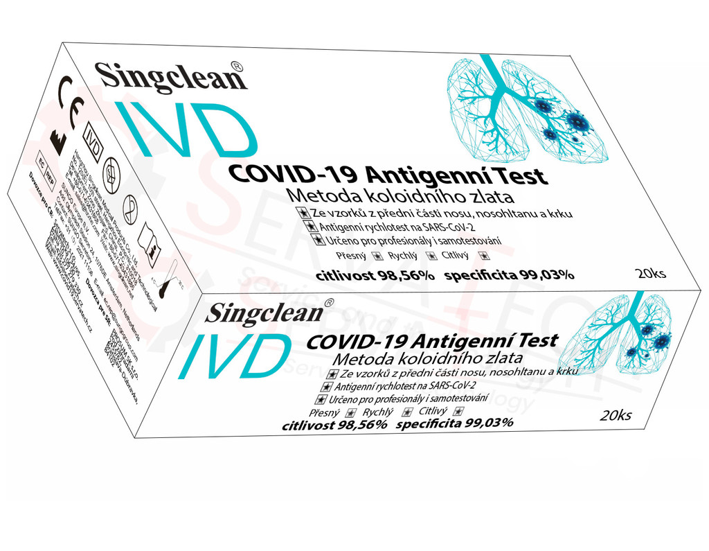 Hangzhou Singclean COVID-19 Test Kit Colloidal Gold Method 20 ks