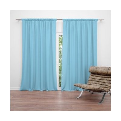 Sablio Závěs Blankytně modrá: 2ks 140x250cm – Hledejceny.cz