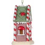 Růžová závěsná dekorace perníková chaloupka Candy - 6*4*8 cm - Clayre & Eef – Hledejceny.cz
