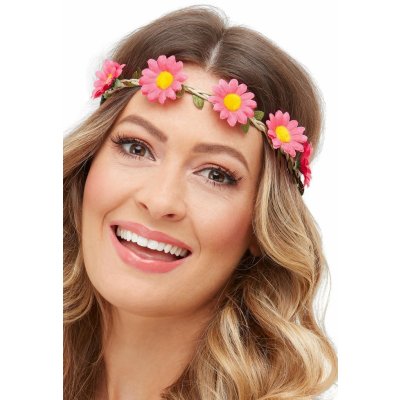 3ks květinová čelenka do vlasů Havaj / Hippies – Zboží Mobilmania
