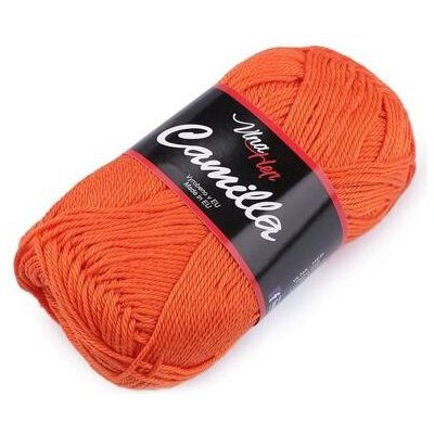 Bavlněná pletací příze Camilla (50g) varianta oranžová mrkvová – Sleviste.cz