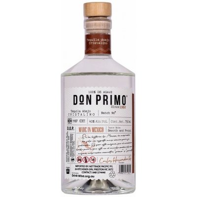 La Cofradía Don Primo Añejo Cristalino 100% Agave 38% 0,7 l (holá láhev) – Hledejceny.cz
