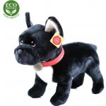 francouzský buldoček černý s obojkem stojící 30 cm – Zboží Dáma