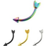 Piercingate piercing do obočí šíp POB00200 černá – Zboží Mobilmania