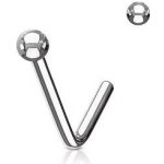 Šperky4U zahnutý piercing do nosu kulička N0075-ST – Hledejceny.cz
