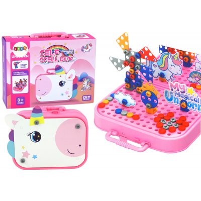 LEAN Toys DIY Kufr Unicorn Bricks Pink 227 ks – Zboží Mobilmania
