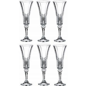 Crystal Bohemia Crystalite Bohemia WELLINGTON sklenice na šampaňské 6 x 180 ml