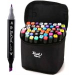 KIK KX5308_1 Oboustranné lihové fixy v pouzdře 48 ks – Zboží Živě