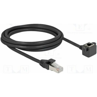 Delock 81098 Prodlužka Ethernet F/UTP Kat: 6 2m černý – Zboží Živě