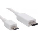 Sandberg 136-06 USB-C samec - Micro USB samec, 1m, bílý