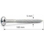 vrut do dřeva 5x100 mm půlkulatá hlava kříž LG5592 – Hledejceny.cz