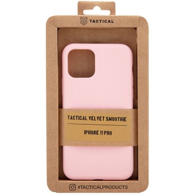 Pouzdro TACTICAL Velvet Smoothie Apple iPhone 11 Pro - příjemné na dotek - silikonové - růžové