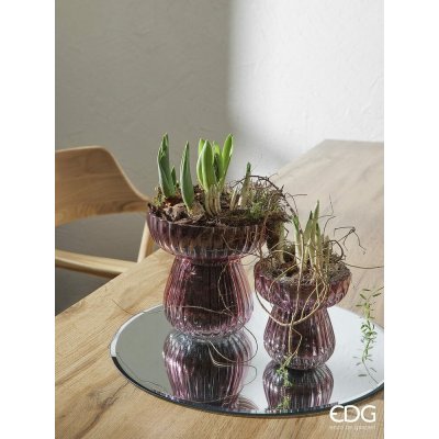 Jarní skleněná váza Bifold 1ks, 15,5x15 cm - Modrá – Zboží Dáma