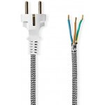 Nedis napájecí flexo kabel s opletením 3 x 1.5 mm 3.00 m CEGL11930WT – Zboží Živě
