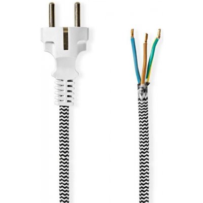 Nedis napájecí flexo kabel s opletením 3 x 1.5 mm 3.00 m CEGL11930WT – Zboží Živě