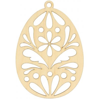 Natana dřevěné vajíčko s květinovým vzorem 6 x 9 cm – Sleviste.cz