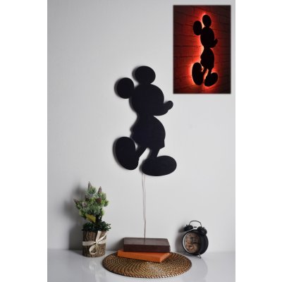 ASIR Nástěnná dekorace MICKEY MOUSE s led osvětlením 30 cm červená – Hledejceny.cz