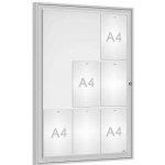 PROCITY Venkovní vitrína Classique, 9 x A4, plexi, elox | Zboží Auto