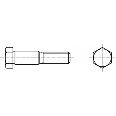 PROFISTYL DIN 609 lícovaný šroub šestihranná hlava dlouhý závit 8.8 černý Varianta: DIN 609 šroub lícovaný dlouhý závit 8.8 M20x100 – Sleviste.cz