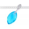 Prsteny Klenoty Budín Přívěsk s diamantem briliant modrý topaz 3870527