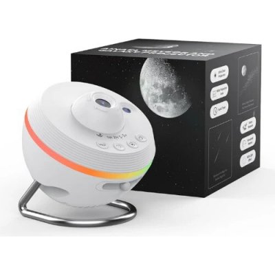Bolong Projektor galaxie s funkcí meteoritu - 13 kazet se snímky ve 4K kvalitě, bílý – Sleviste.cz