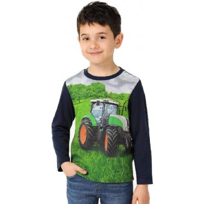 dětskÉ tričko S TRAKTOREM A DLOUHÝM RUKÁVEM NOVINKA Tmavě modrá – Sleviste.cz
