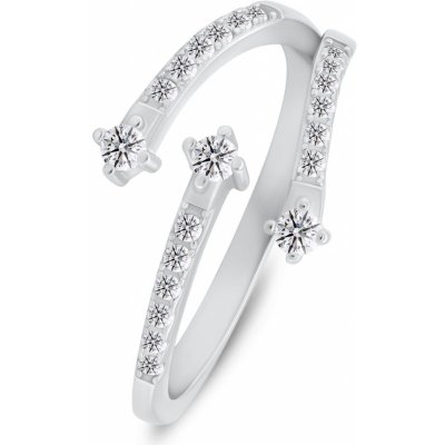 Brilio Silver Stříbrný prsten se třpytivými zirkony RI133W – Zboží Mobilmania