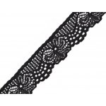 Prima-obchod Elastická krajka šíře 30 mm, barva 4 černá – Sleviste.cz