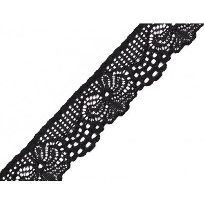 Prima-obchod Elastická krajka šíře 30 mm, barva 4 černá – Sleviste.cz