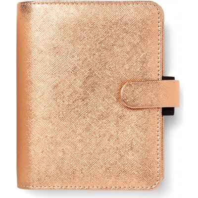 Filofax Saffiano Metallic A7 týdenní 2023 růžově zlatý – Zboží Živě