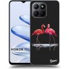 Pouzdro a kryt na mobilní telefon Honor Picasee silikonový černý obal pro Honor 70 Lite - Flamingos pár